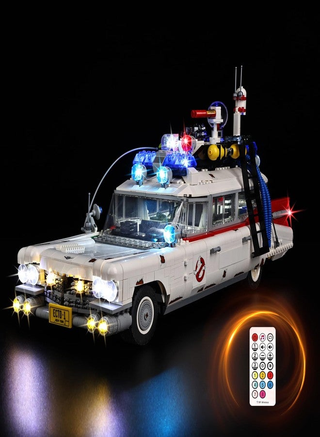 طقم إضاءة LED من BrickSoul متوافق مع ليغو 10274، طقم أوضاع إضاءة قابلة للتعديل متوافق مع سيارة Ghostbusters ECTO-1، الإضاءة فقط (السيارة غير متضمنة)، إصدار التحكم عن بعد - Image 1